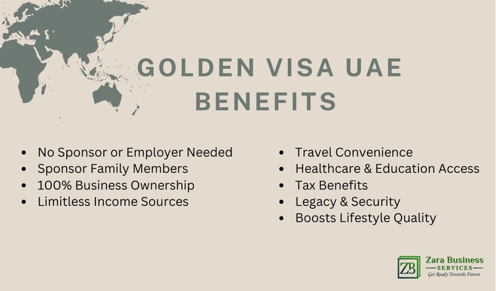 golden visa UAE benefits 
